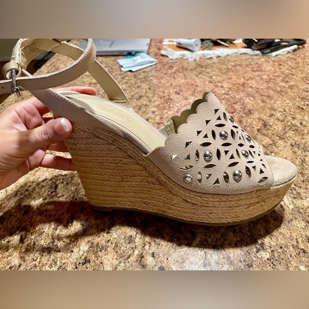 Marc Fisher wedge sandals - size 8